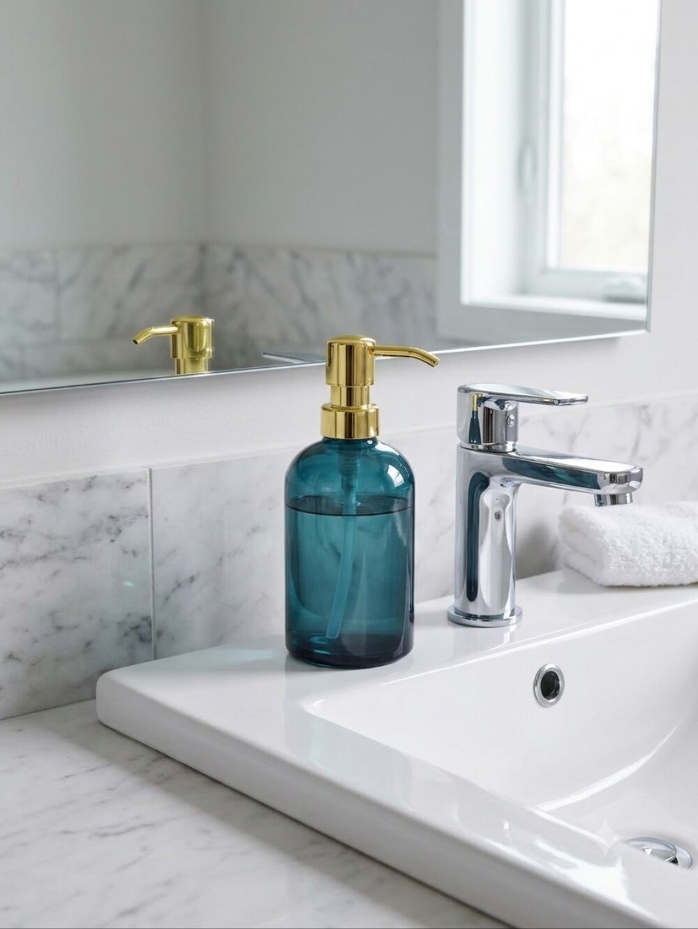 Threshold Bath Coordinates Glass Teal Soap Dispensers